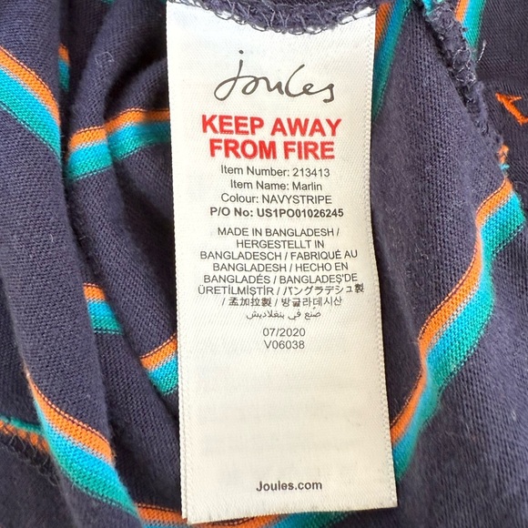 Joules & Beebay Kids Striped Long Sleeve Tops – Bundle of 3 (Size 5Y / 110cm) - Picture 6 of 14